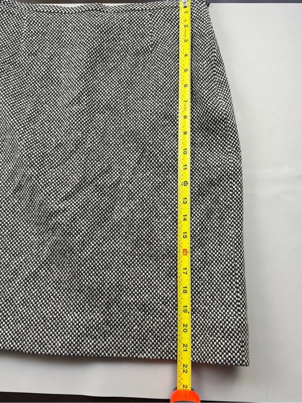 vtg Y2K Michael Kors Collection Tweed Wool Pencil Skirt Black Ivory 8 Medium
